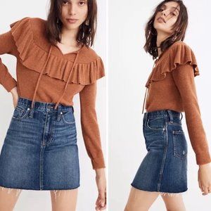 Madewell Rigid Denim Straight Mink Jean Skirt 28